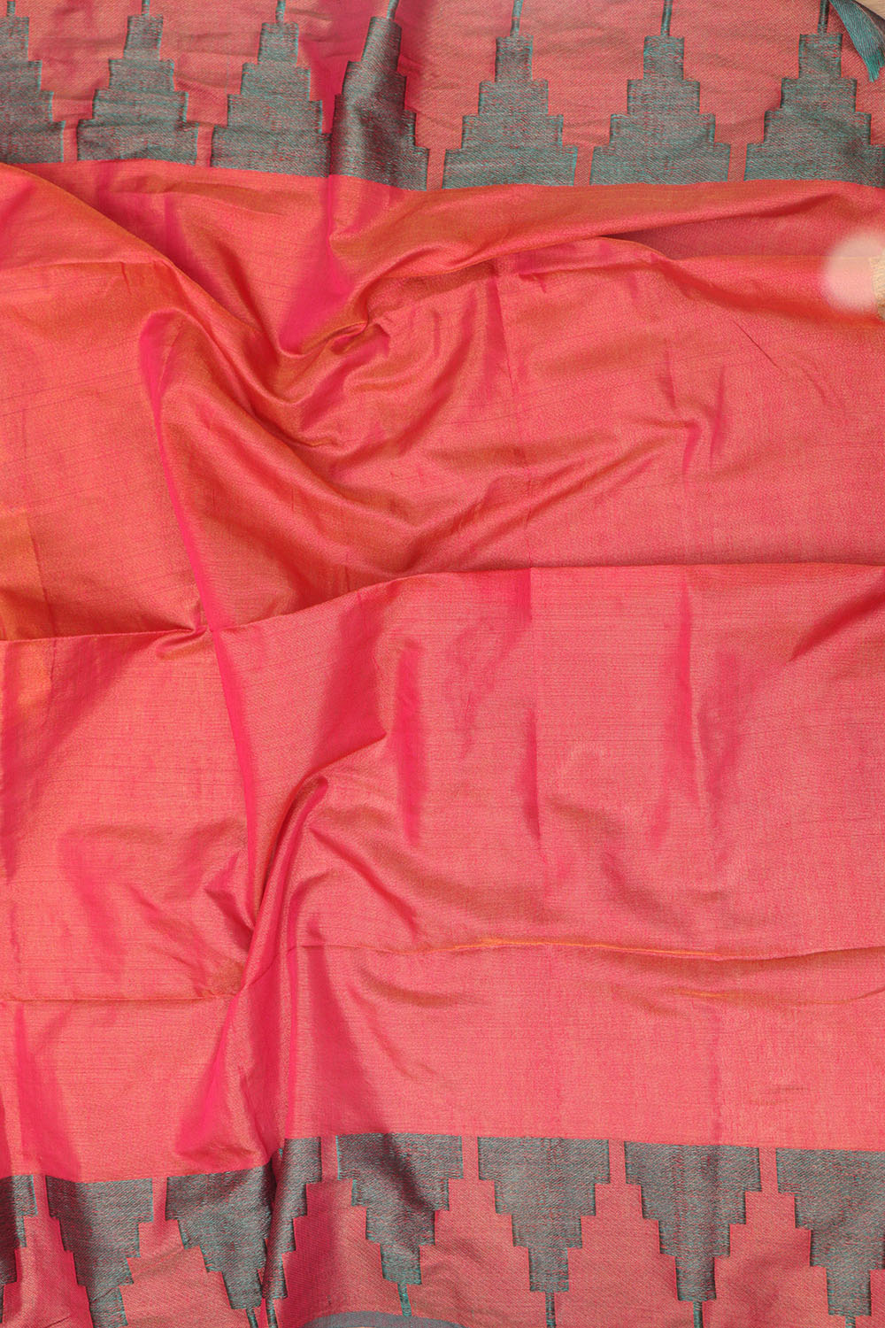 Yellow Bengal Tissue Saree with Temple Border