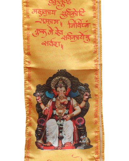 LUXURION WORLD Blessings Stole – Lalbaugcha Raja Stoles: Shop Shakti Blessings Patka & Silk Cloth Print Dupatta Unisex God Printed Scarf for Spiritual Wear - Luxurion World