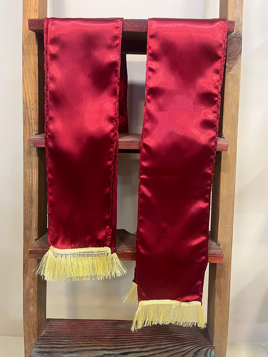 Luxurion World’s Maroon plain unisex silk stole bring timeless elegance, making every wedding, anniversary, birthday, or celebration special by welcoming guests with warmth and grace - Luxurion World