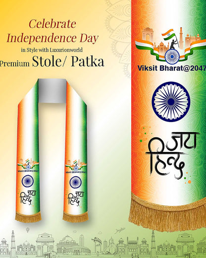 Celebrate Independence Day in Style: Premium Independence Stole/Patka to Showcase Patriotism, Elegance, and Unity—Perfect Gift for Proud Indians - Luxurion World