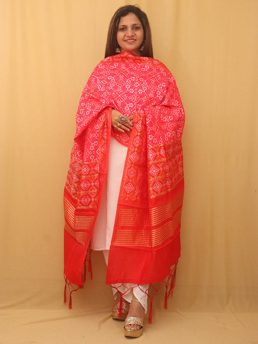 Pink Patola Silk Dupatta