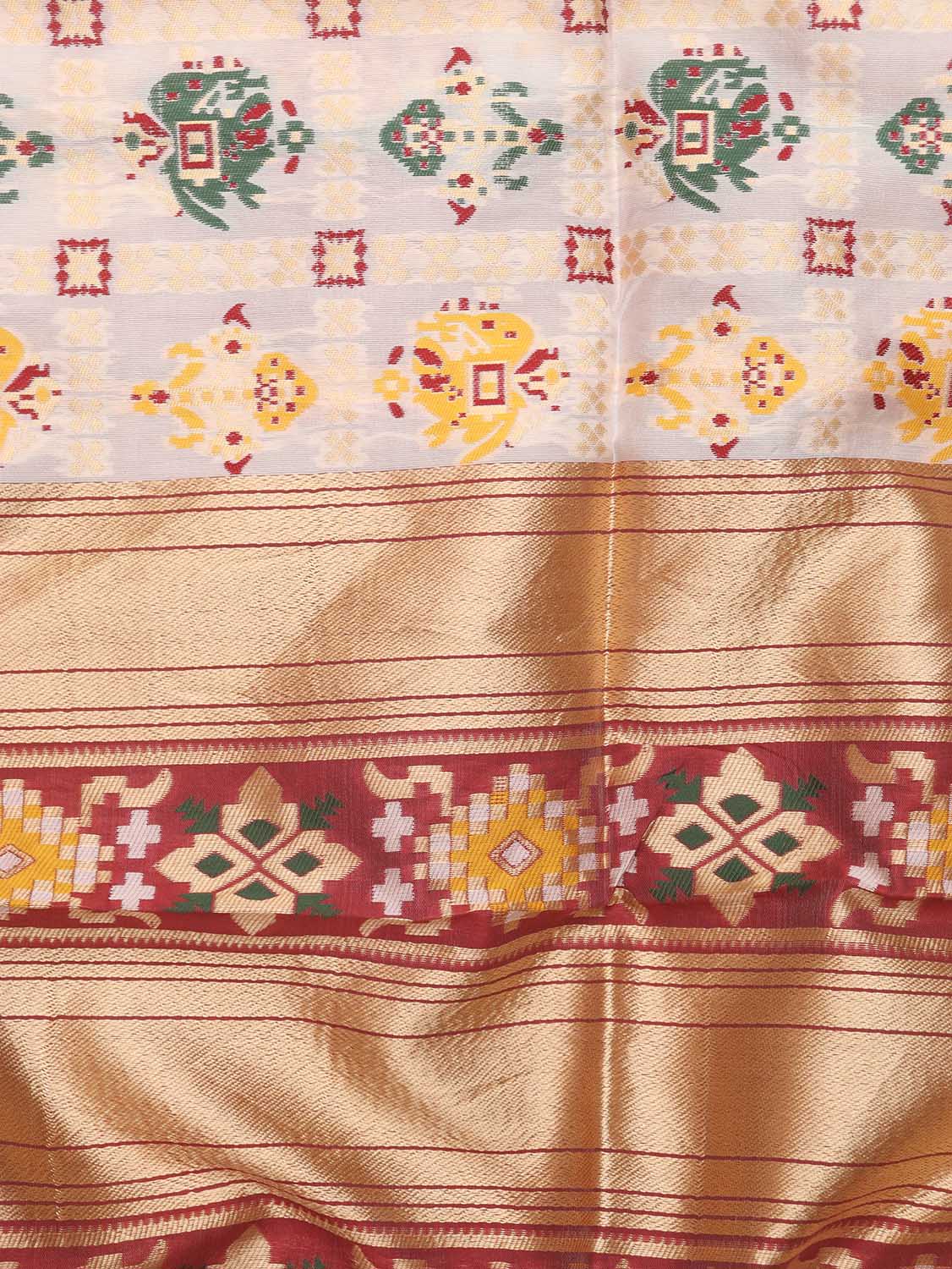Off White Patola Silk Dupatta