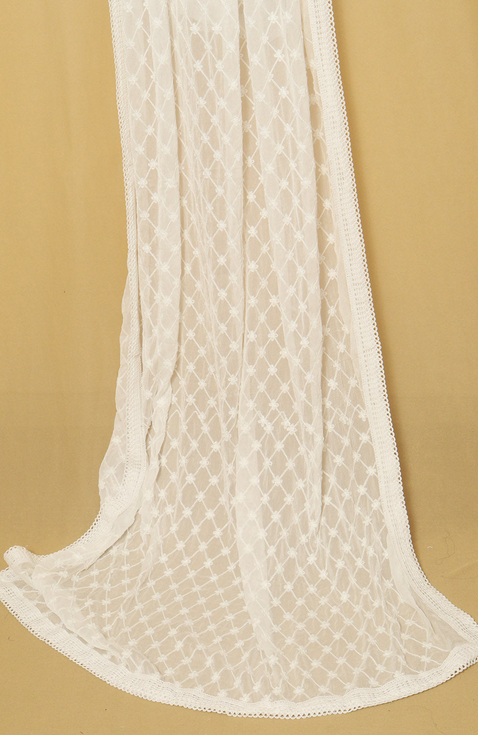 Dyeable Georgette Dupatta: Trendy Embroidery for Fashionistas - divyaindia 