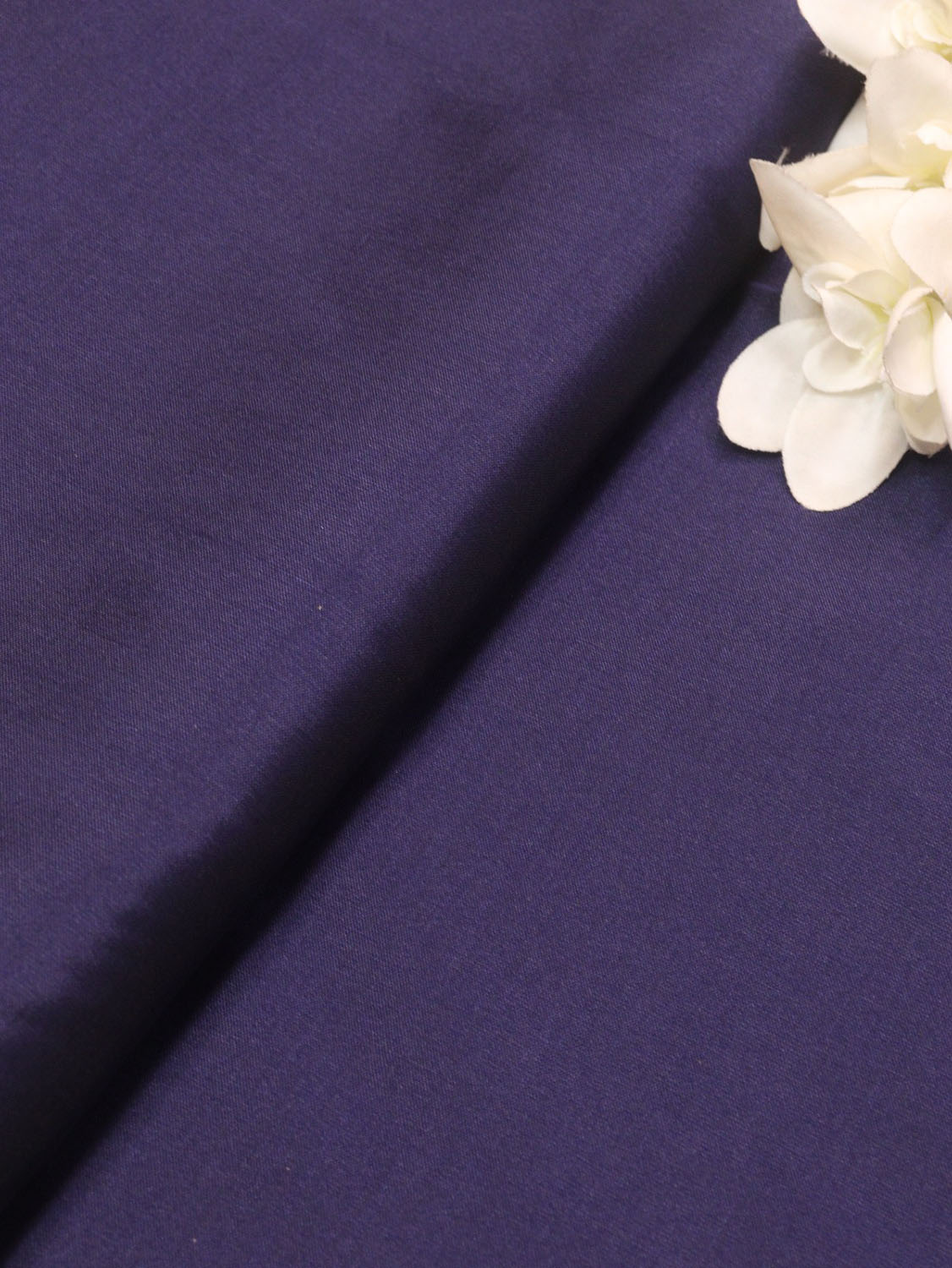 Blue Plain Silk Fabric ( 1 Mtr ) - divyaindia 