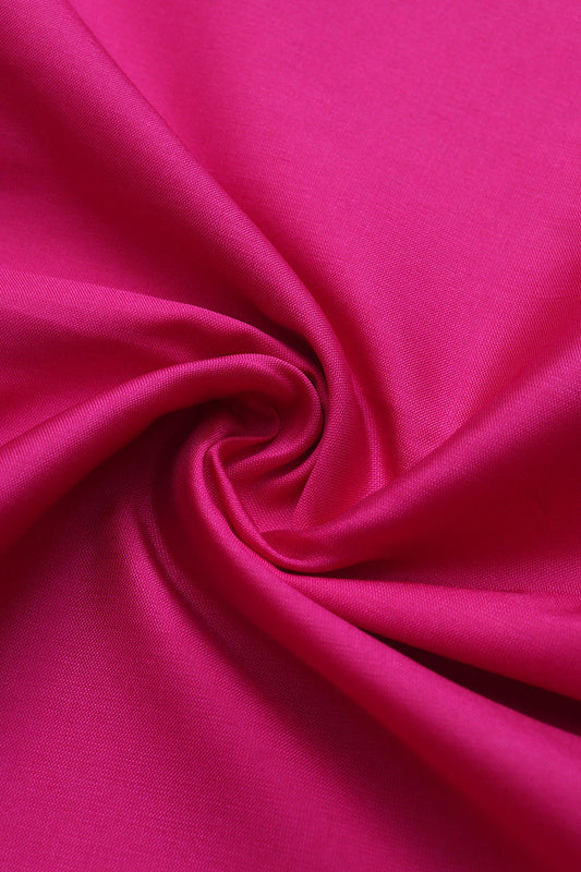 Pink Plain Silk Fabric ( 1 Mtr ) - divyaindia 