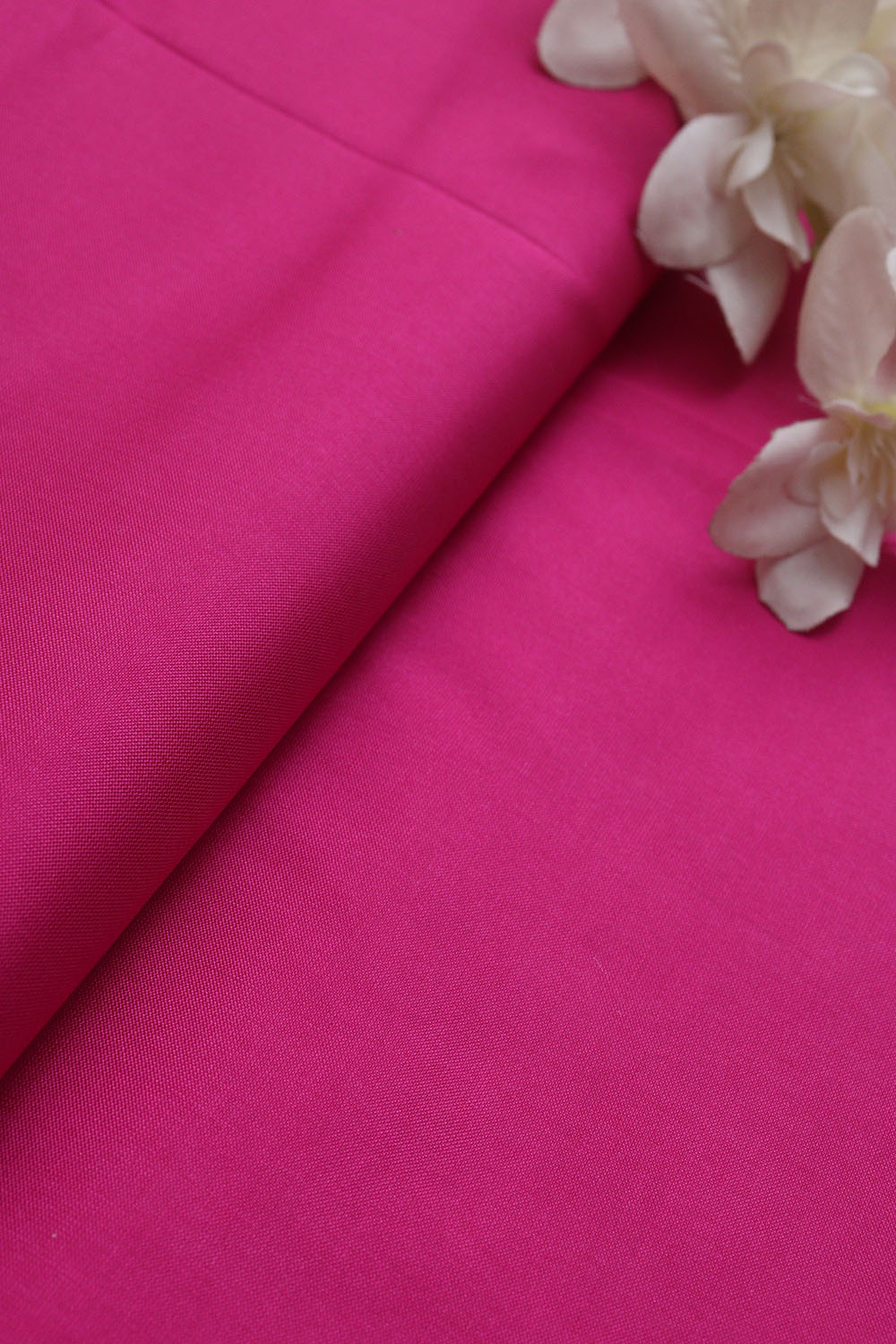 Pink Plain Silk Fabric ( 1 Mtr ) - divyaindia 