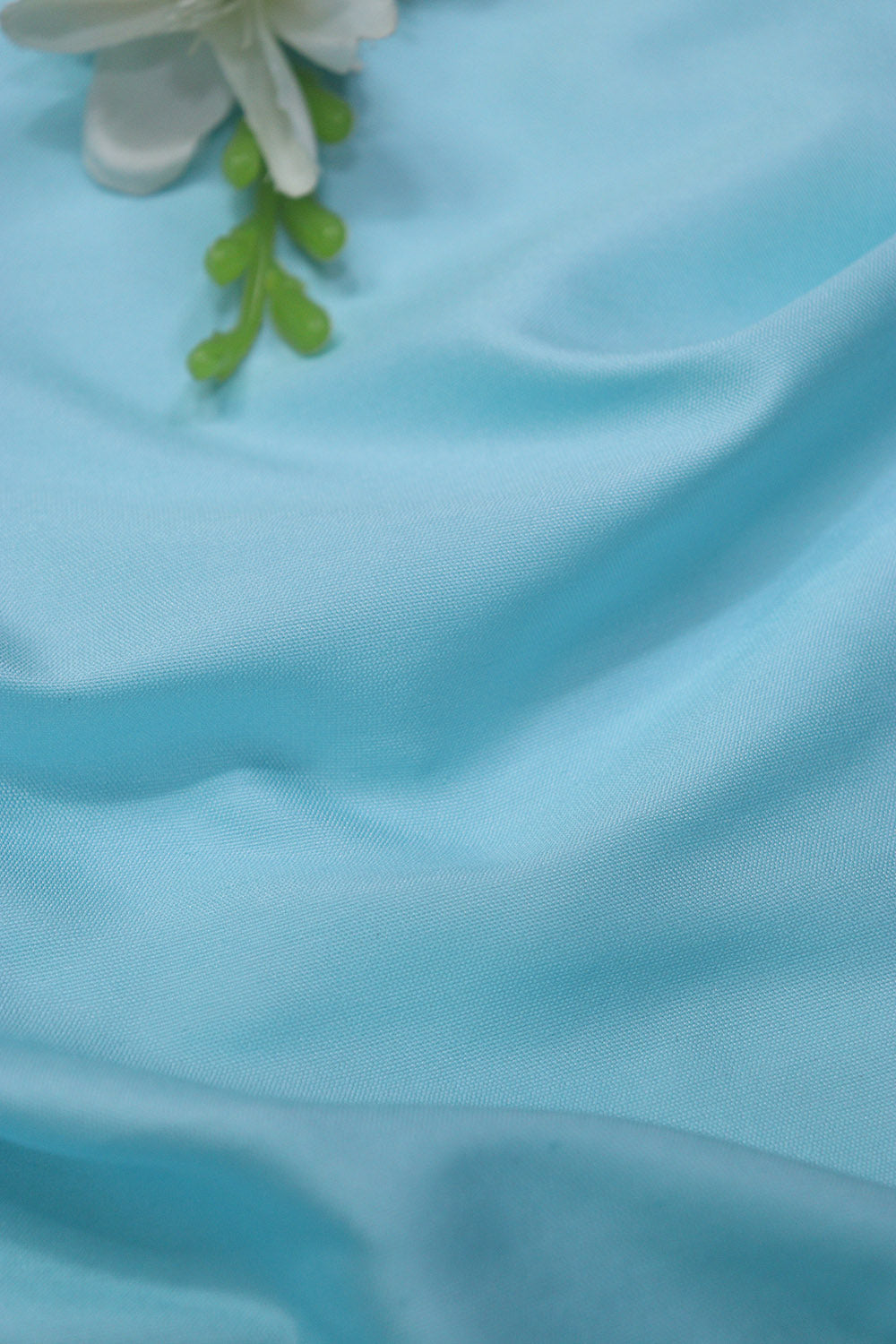 Blue Silk Fabric: 1 Mtr of Plain Elegance