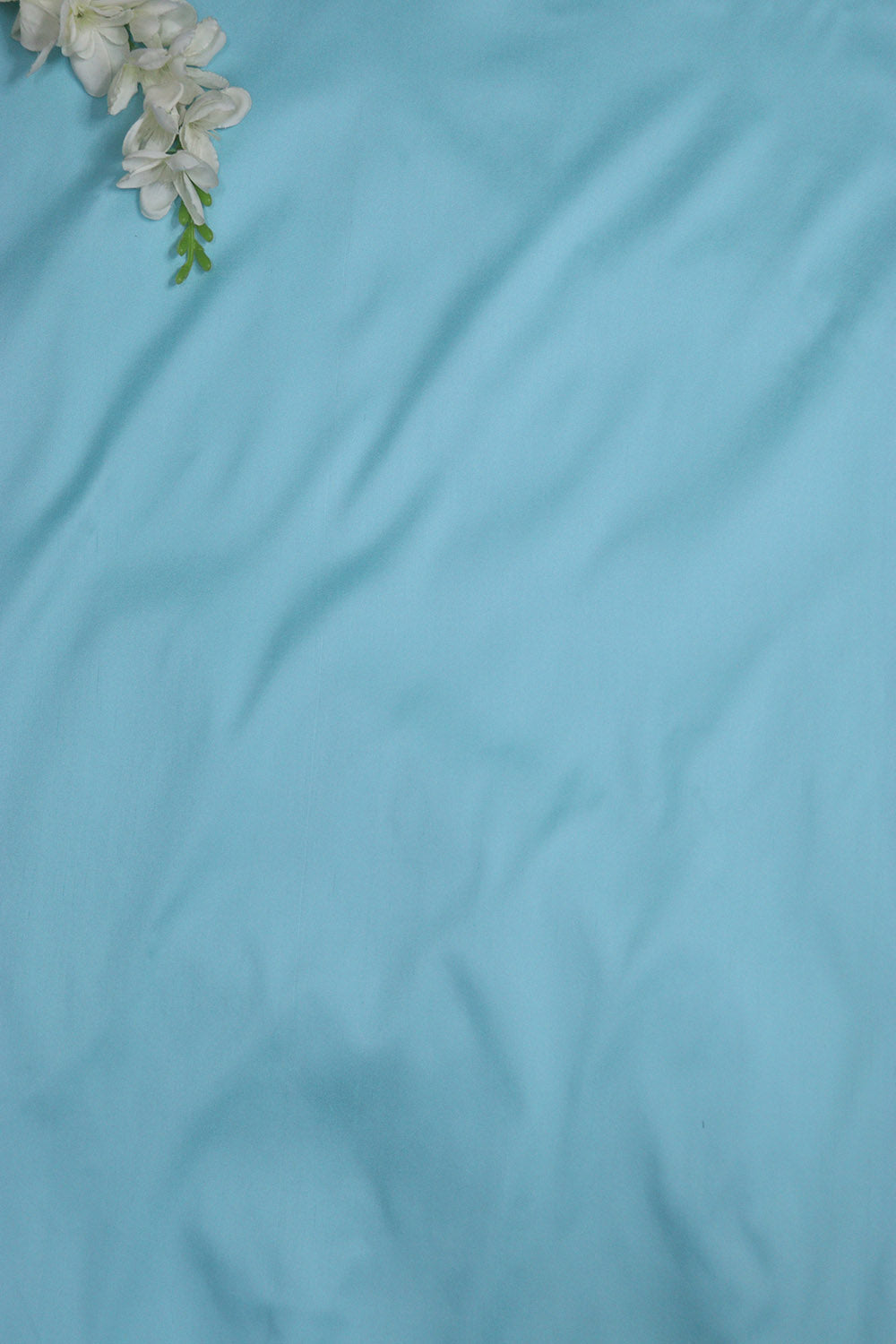 Blue Silk Fabric: 1 Mtr of Plain Elegance