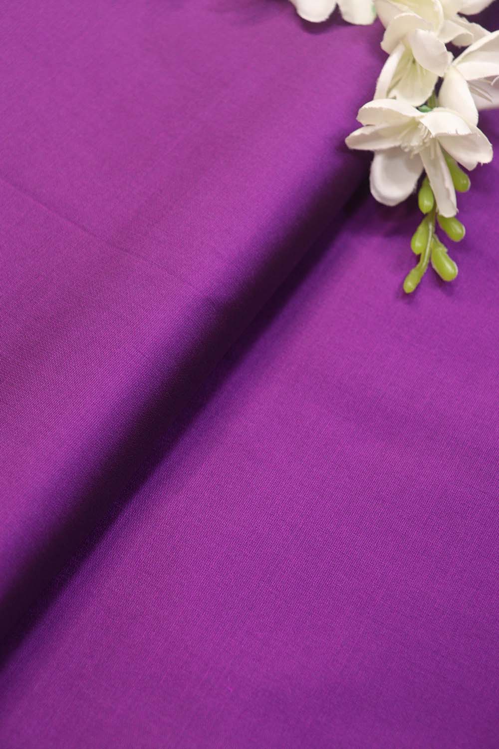 Vibrant Purple Silk Fabric - 1 Mtr Length