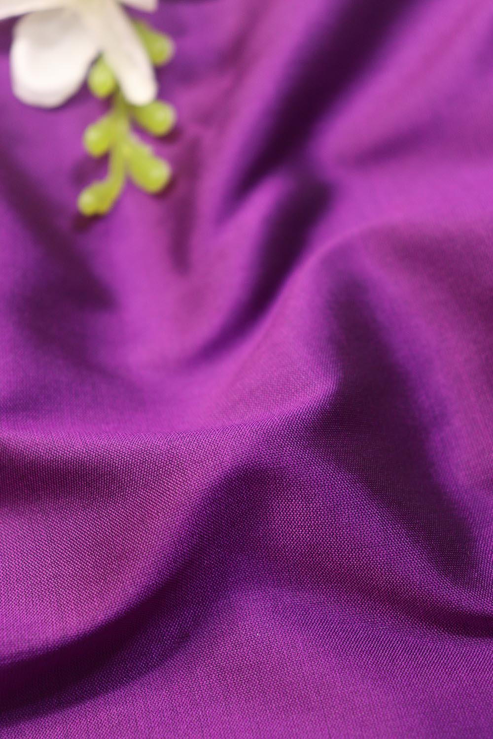 Vibrant Purple Silk Fabric - 1 Mtr Length