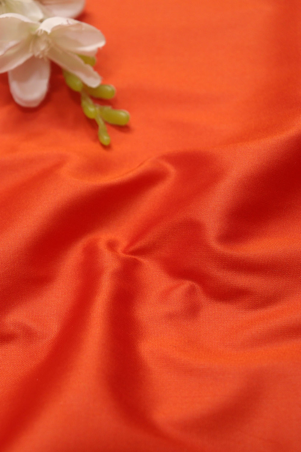 Orange Silk Fabric: 1 Mtr Plain Design