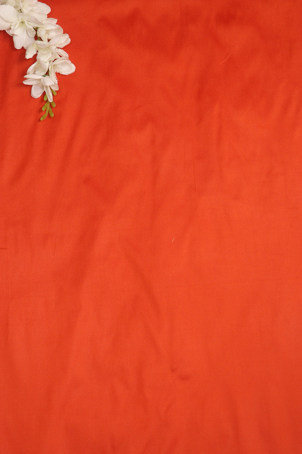 Orange Silk Fabric: 1 Mtr Plain Design