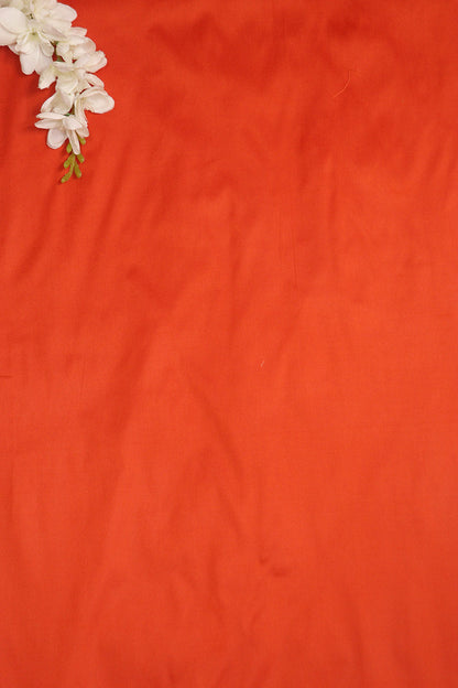 Orange Silk Fabric: 1 Mtr Plain Design