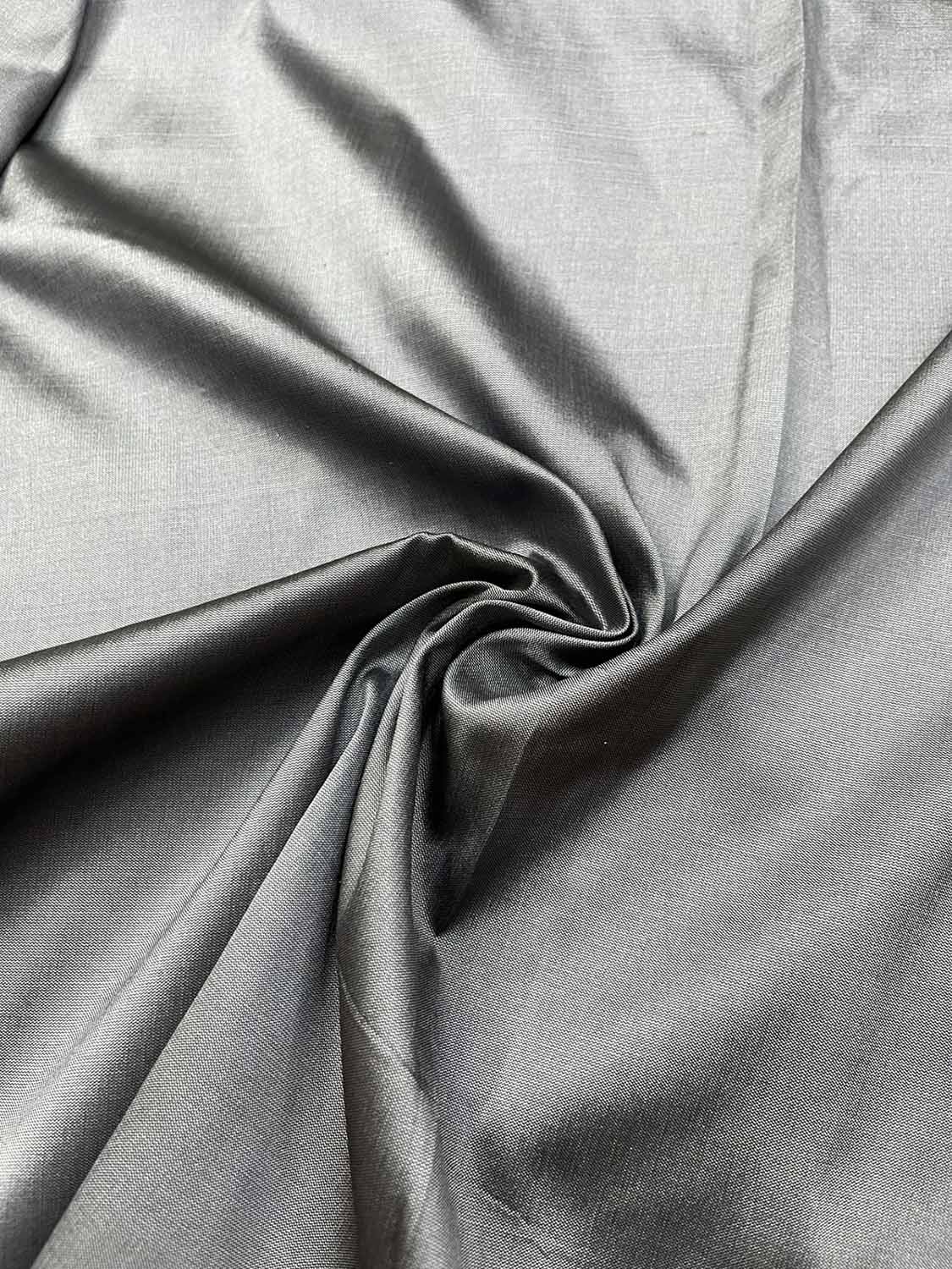 Soft Grey Silk Fabric - 1 Mtr Length