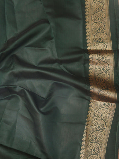 Maroon Banarasi Cotton Silk Saree - divyaindia 
