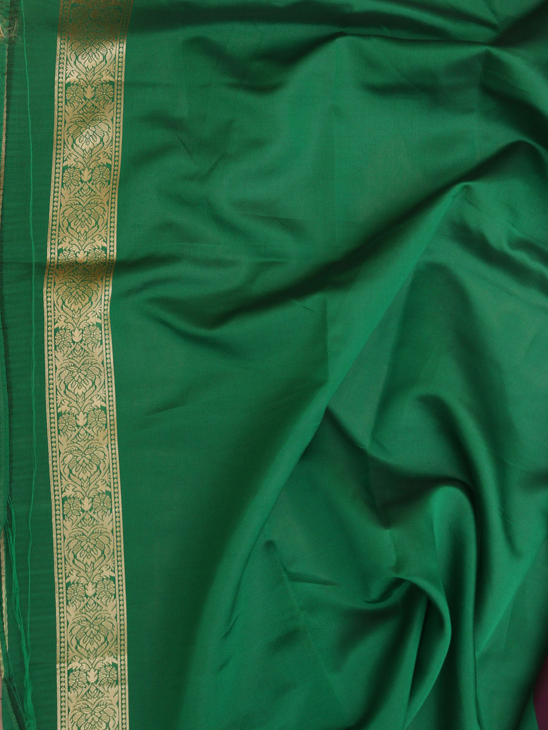 Purple Banarasi Cotton Silk Saree - divyaindia 