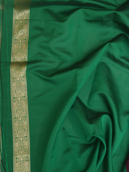Purple Banarasi Cotton Silk Saree - divyaindia 