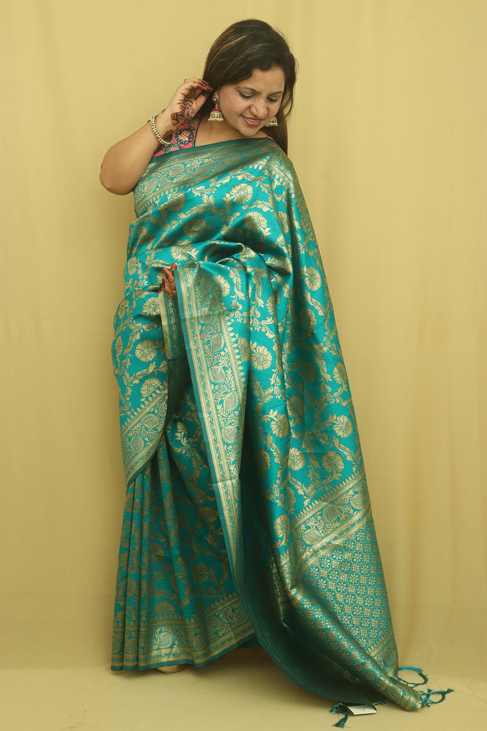 Royal Blue Banarasi Silk Saree - Elegant and Timeless