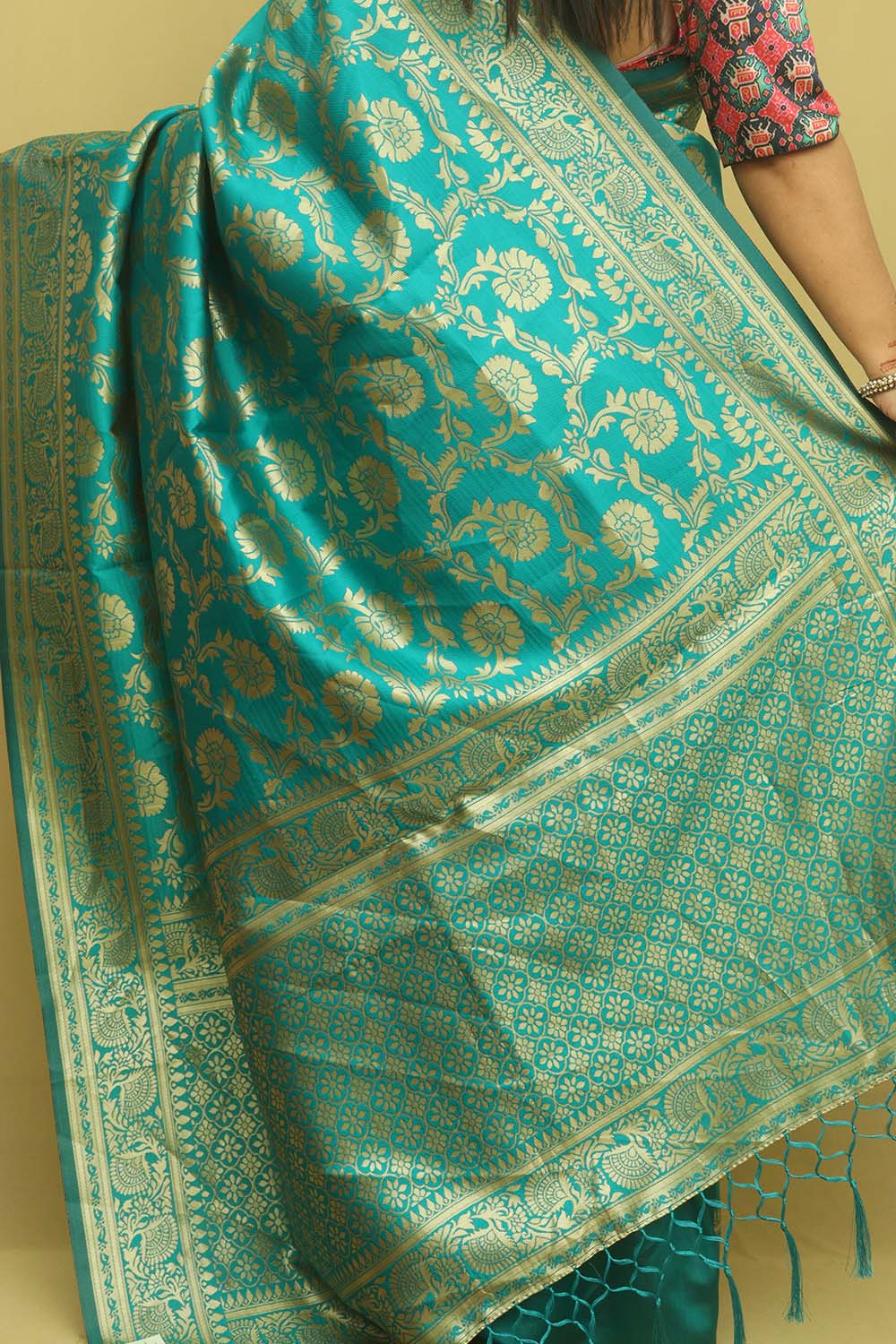 Royal Blue Banarasi Silk Saree - Elegant and Timeless