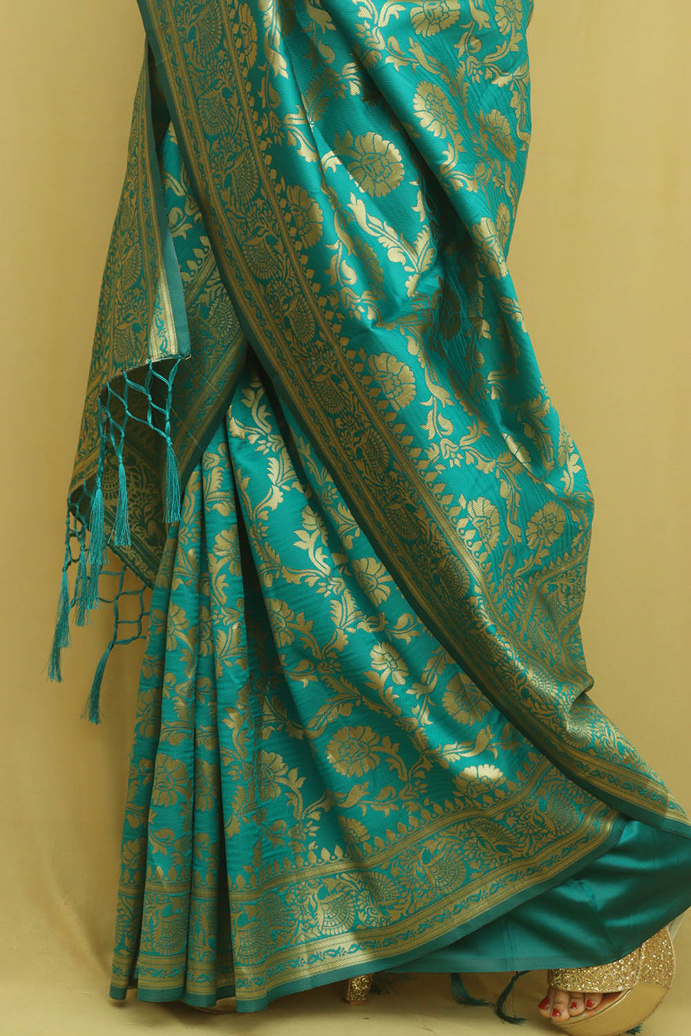 Royal Blue Banarasi Silk Saree - Elegant and Timeless
