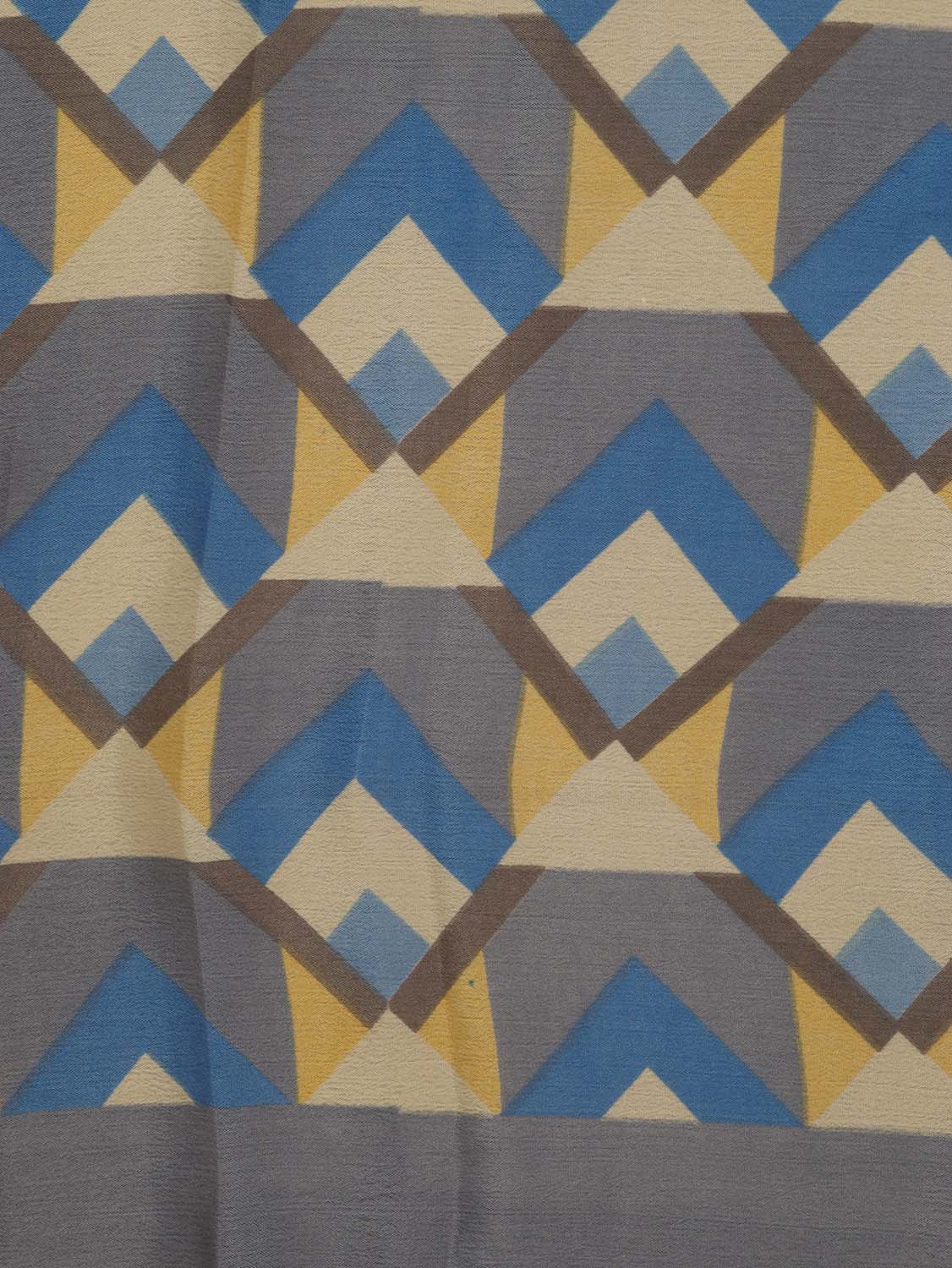 Blue Digital Printed Silk Saree