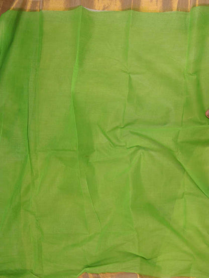 Green Hand Painted Kerala Cotton Saree