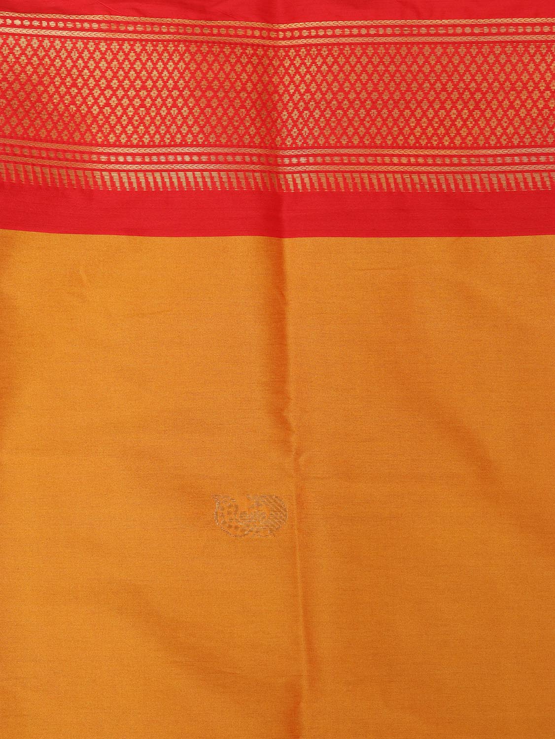 Orange And Red Paithani Cotton Silk Saree - divyaindia 
