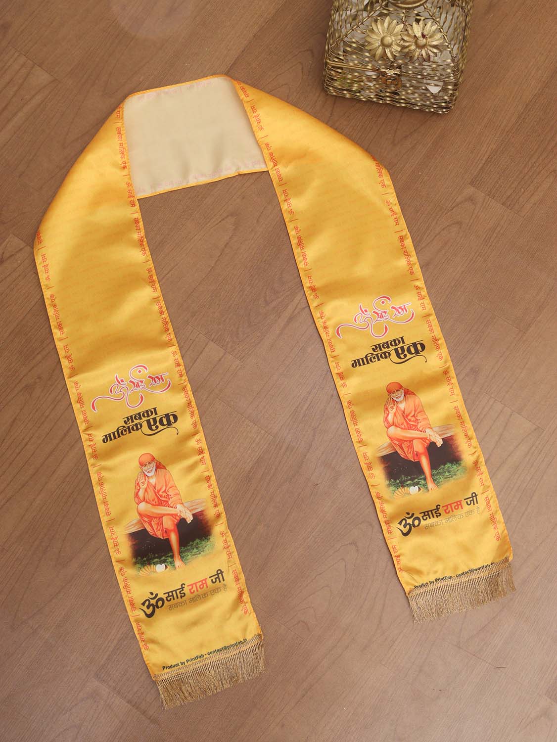 Spiritual Sai Baba Stole: Divine Accessory for Devotees (Set of 10)
