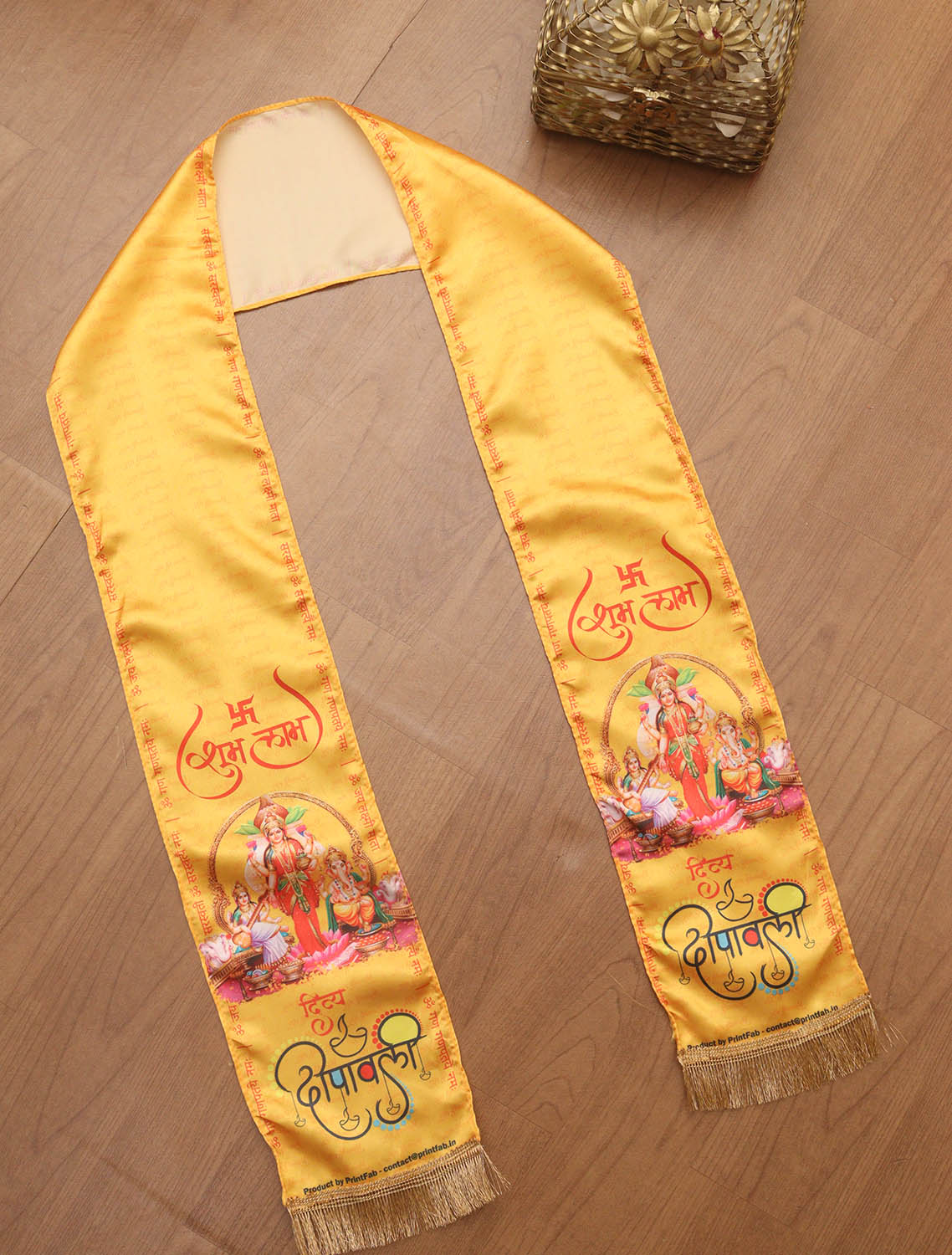 Divine Aura: Spiritual Divya Deepawali Stole (Set of 1)