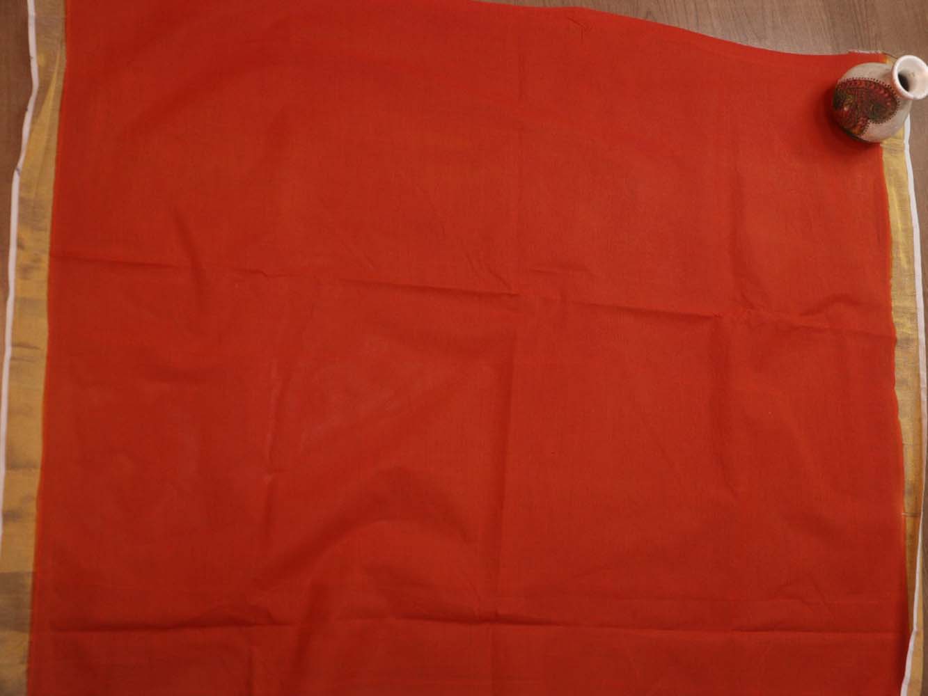 Hand Painted Kerala Cotton Saree - Vibrant Multicolor Design